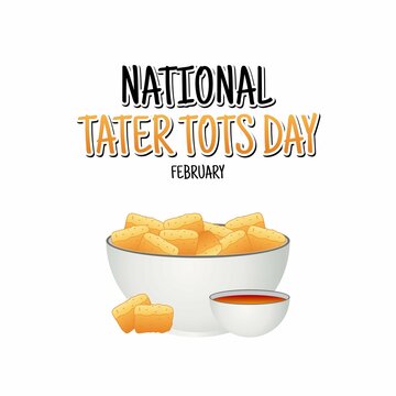 vector graphic of national tater tots day good for national tater tots day celebration. flat design. flyer design.flat illustration.