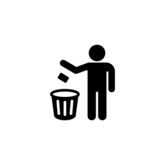 do not litter sign illustration, do not litter icon design vector