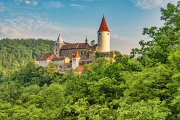 Gothic castle Krivoklat from 12th century is one of the oldest and most significant Castles in...