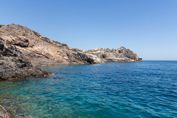 Fototapeta premium landscape of cap de creus on the spanish costa brava a sunny day