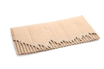 Cardboard paper on white background