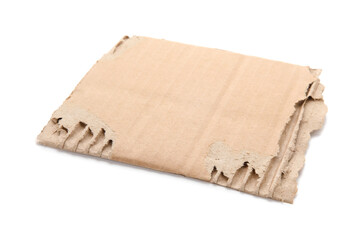 Cardboard paper on white background
