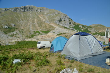 tent tents mountain camping in theodoriana village greece