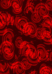 Red pattern design with shapes