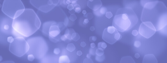 abstract purple, violet background banner with bokeh lights - very peri color of the year 2022