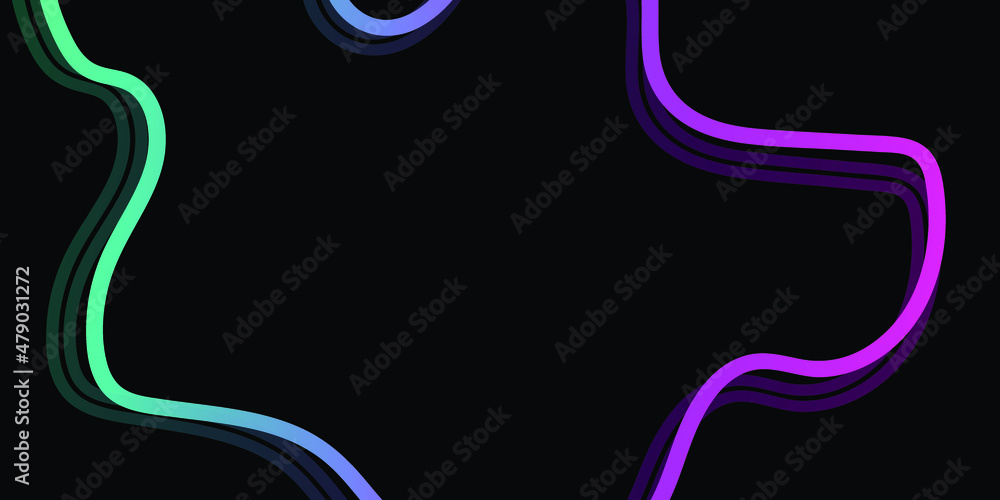 Aufkleber modern abstract background. futuristic black background with curved gradient line. vector eps 10