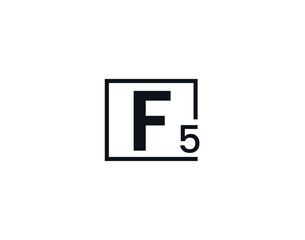 F5, 5F Initial letter logo