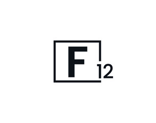 Obraz premium F12, 12F Initial letter logo
