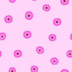 daisy pattern. ditsy daisy. Pink purple daisy seamless pattern. lilac floral pattern. good for fabric, fashion, dress, wallpaper, stationary, etc.