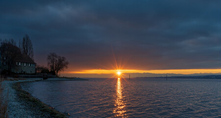 Konstanz Bodensee im Winter