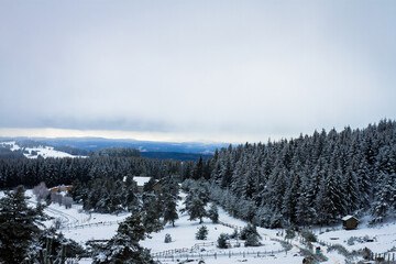 paysage enneigé de France