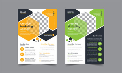 brochure flyer annual report leaflet template layout design