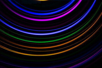 Multicolored light on a black background