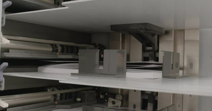 Printing house.Printing house and bindery. Professional production line. Printing machines