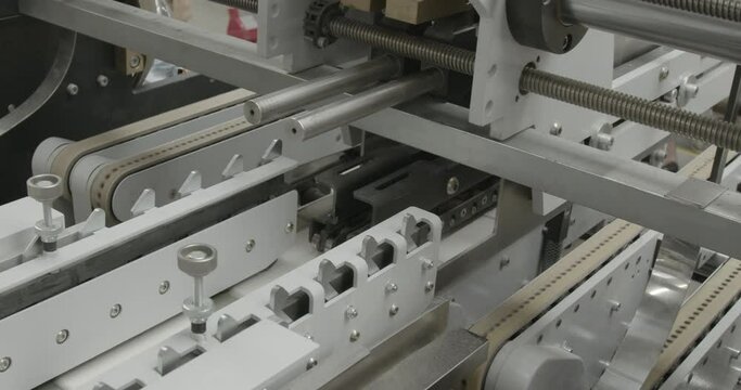 Printing house. Printing presses, professional modern printing house. Production hall.
