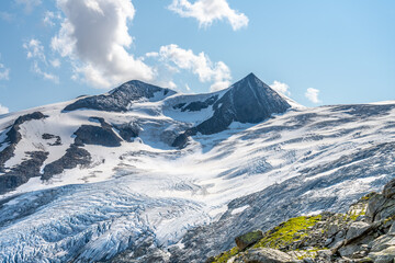 Mountain glacier in Austrian Alps