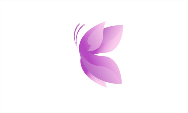 Vector Logo Illustration Butterfly Gradient  style