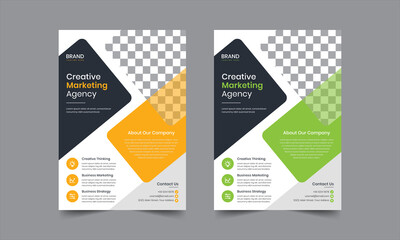 poster flyer brochure cover design layout vector template in A4 size