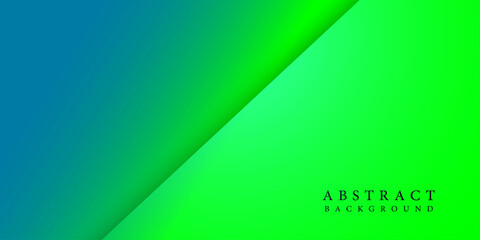 Futuristic overlapping stripes background with light effect on green background