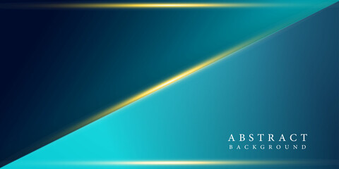 dark blue and turquoise abstract lines background, golden rays diagonal lines on dark blue background.