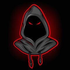 Professional gaming mascot logo design. Killer Shadow Mascot logo designs esports © SERHII