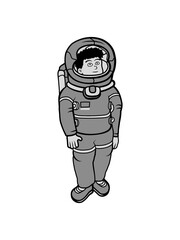 Stehender Astronaut Weltall 
