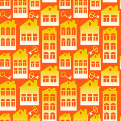 real estate (rent or sale) - houses and keys. Design element. architecture, minimalism