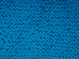 The texture of knitted fabric made of wool threads