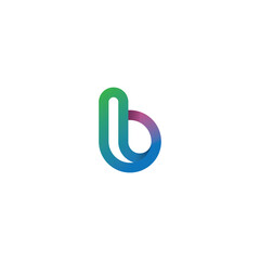 modern letter b colourfull logo