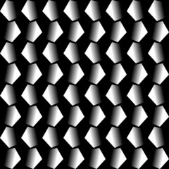 Modern simple geometric vector seamless pattern with white texture on black background. Light abstract wallpaper.