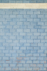 Blue painted brick wall