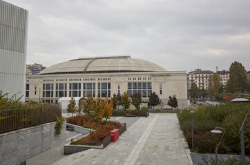 Naklejka premium Milano, Italy - October 20, 2021 : View of Palazzo delle Scintille