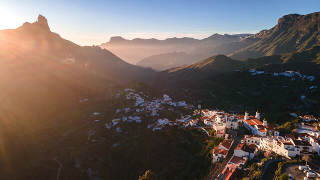 The town of Tejeda in Gran Canaria Island