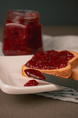 Strawberry jelly jam breakfast food