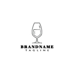 glasses logo cartoon template black icon isolated vector illustration