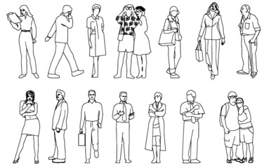 Various people in casual clothes.