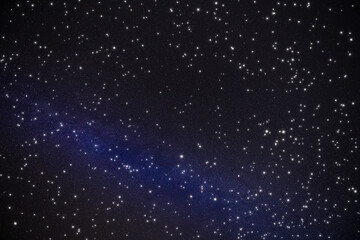 Multicolored stars in the night sky. The Milky Way.