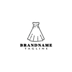 bridesmaid logo cartoon icon design template black isolated vector flat