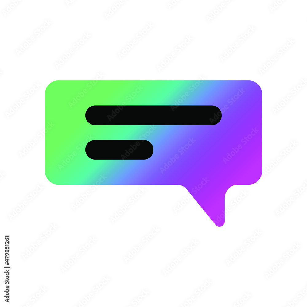 Poster modern speech bubble icon with gradient. vector illustration isolated on white background.