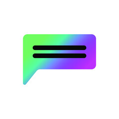 Modern speech bubble icon with gradient. Vector illustration isolated on white background.
