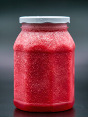 jar full of raspberry cocktail for home delivery