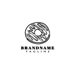 donuts logo icon cartoon design template vector unique