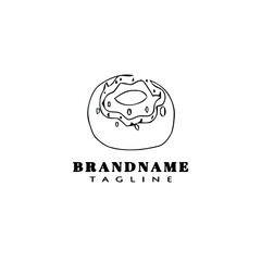 sweet donuts logo icon cartoon design template vector illustration