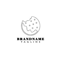 donuts logo icon cartoon flat template vector illustration