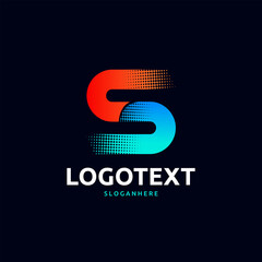 Letter S logo. colorful gradient letter logo