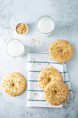 Shortbread cookies with peanuts