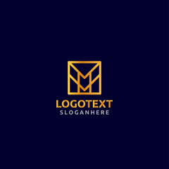 Fototapeta premium Y letter golden logo abstract design on dark color background. Y alphabet logo