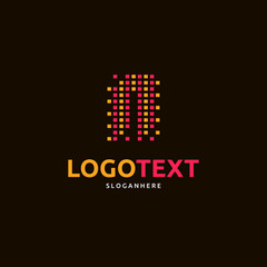 Letter N logo. visualizer logo