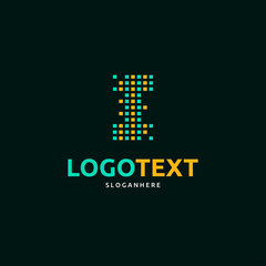Letter I logo. visualizer logo