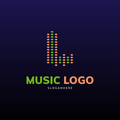 Letter L logo. visualizer logo